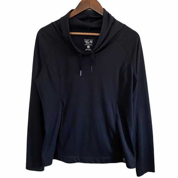 Mountain Hardware Women's Black Funnel Neck Wool Blend Sweatshirt Size Medium - Picture 1 of 8